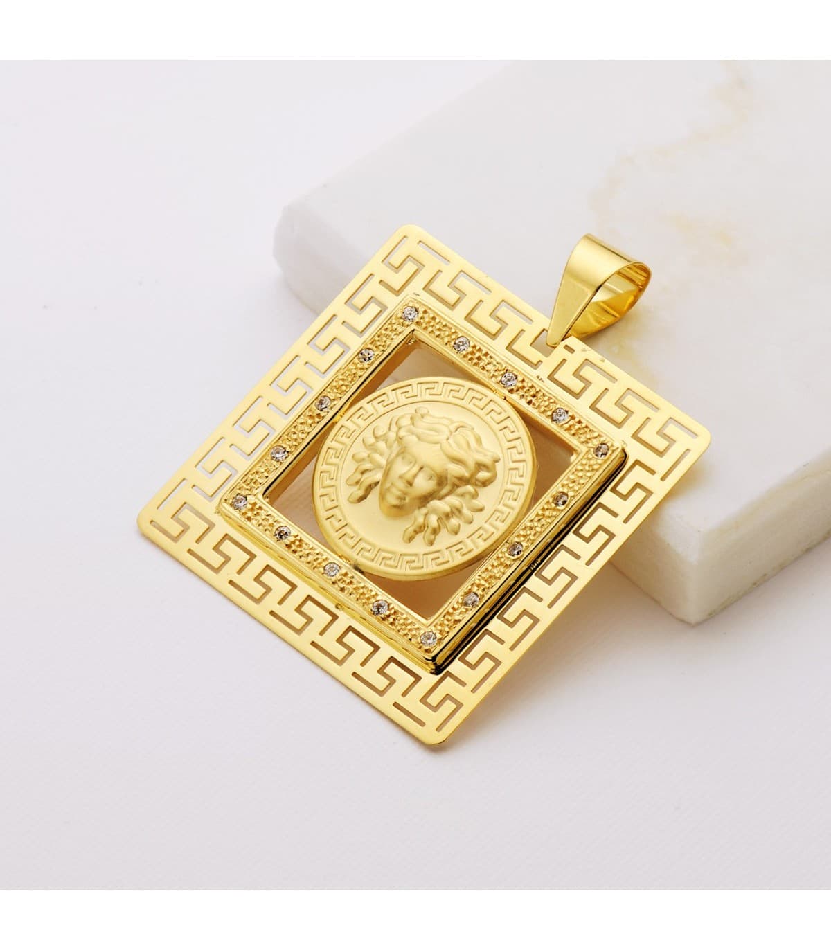 Pendentif Méduse Grecque 37 x 37 mm