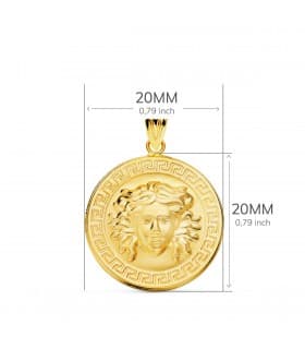 Medaglia Testa di Medusa Oro 18Kt 20 mm