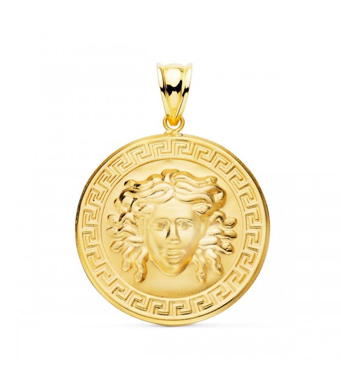 Medaglia Testa di Medusa Oro 18Kt 25 mm