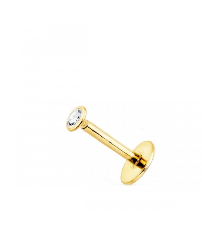 Piercing Stud Or Jaune 18K Zircon 2,5mm