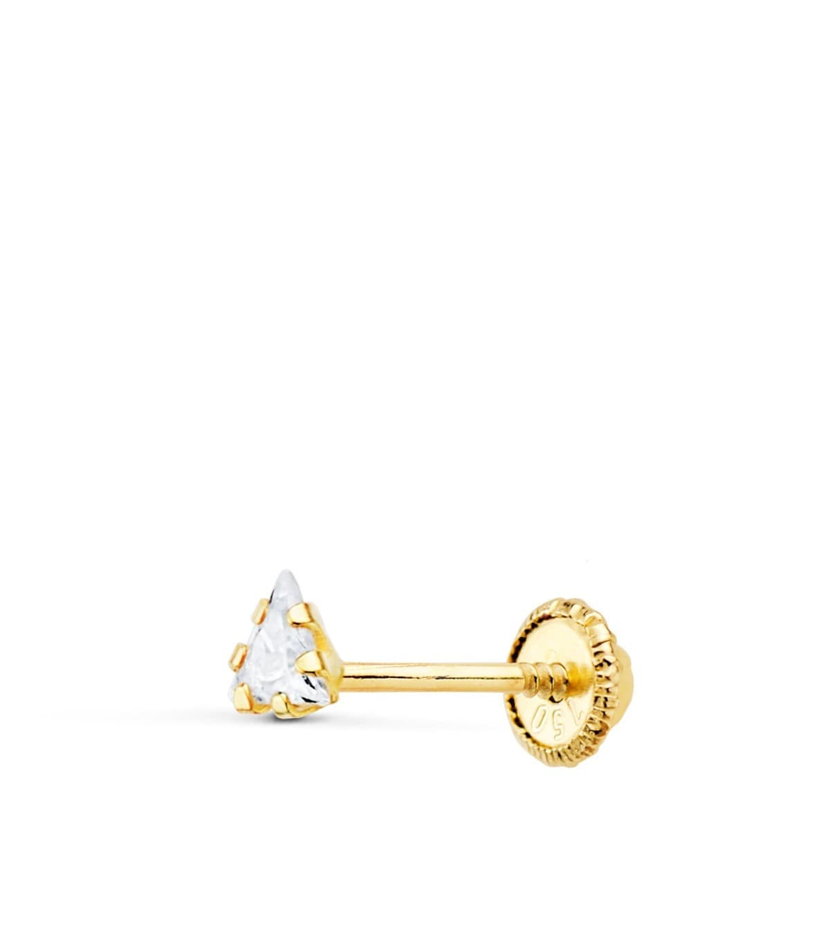 Pendiente suelto Triángulo Oro Amarillo 18K