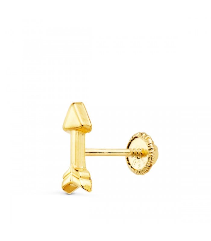 Pendiente suelto Flecha Oro Amarillo 18K