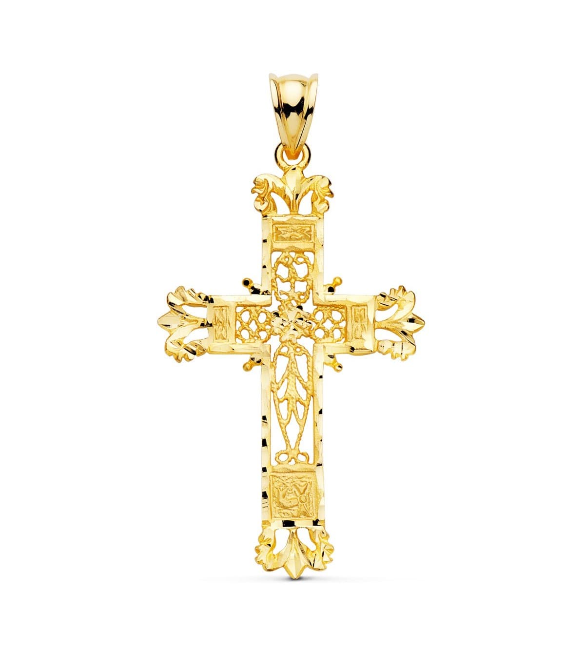 Croix Filigrane Or Jaune 18K 44mm