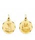 Scapolare Madonna e Cuore di Gesù Oro 18kt 18 mm intagliato