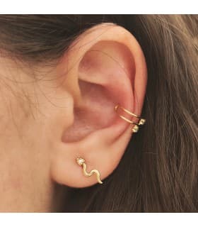 Boucles d'oreilles Snake Or Jaune 18K