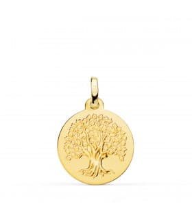 Medalla Árbol de la Vida Oro 18K 18 mm | colgante personalizado | comprar joyas online