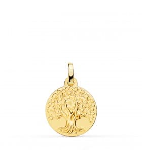 Medaglia Albero della Vita oro 18kt 16 mm