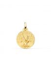 Medalla Árbol de la Vida Oro 18K 16 mm
