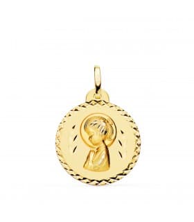 Alda Joyeros | Medalla Virgen niña talla 18 Ktes 20 mm | comprar joyas online