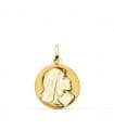 Médaille Vierge Marie Or 18K 18mm Brillante