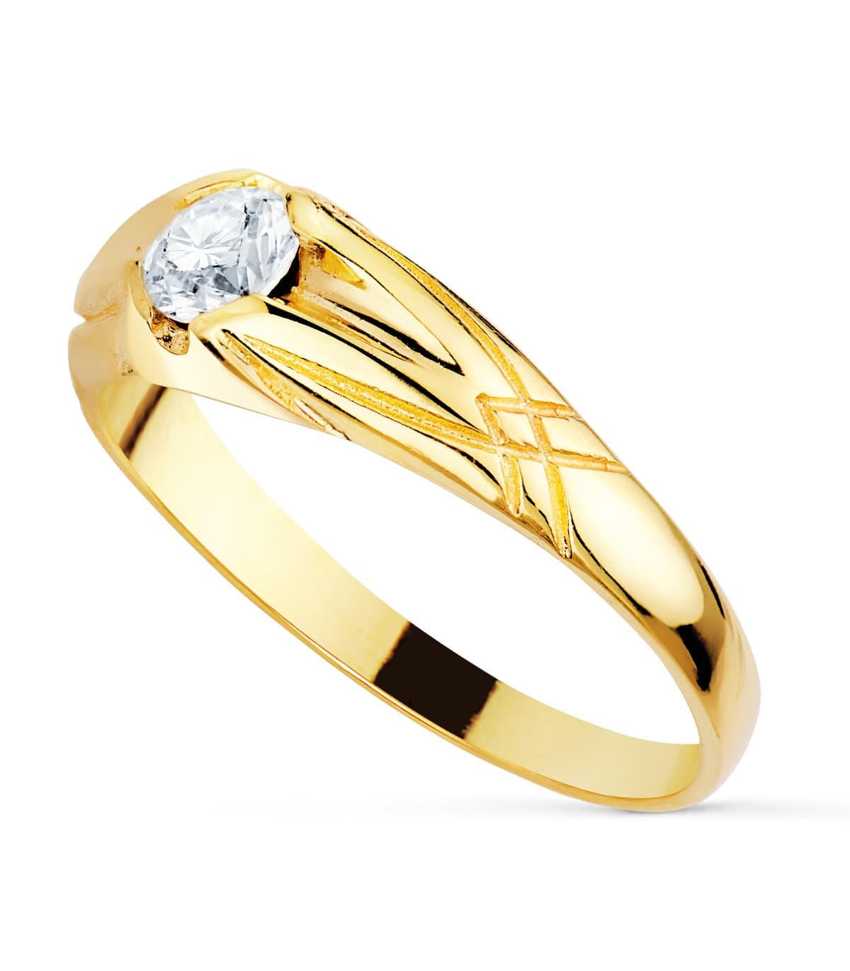 Solitario hombre Arthur Amarillo Oro 18K | comprar joyas 18 kilates en joyerías
