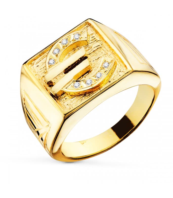 Sello Euro Hombre de Oro Amarillo 18K | Alda Joyeros, joyería online