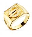 Anello Euro uomo in oro giallo 18kt