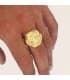 Chevalière Homme Hibou en Or Jaune 18K