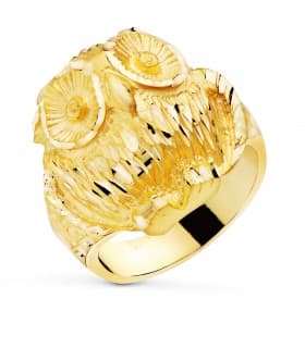 Sello Búho Hombre de Oro Amarillo 18K | Anillos caballero, comprar joyas online