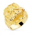 Anello Gufo uomo in oro giallo 18kt