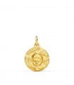 Médaille Ange Nuage Or 18K 14mm Mate
