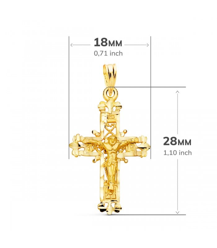 Goldkreuz mit Christus 28mm | Klassisches Kruzifix für Damen und Herren – Kreuz günstig online kaufen
