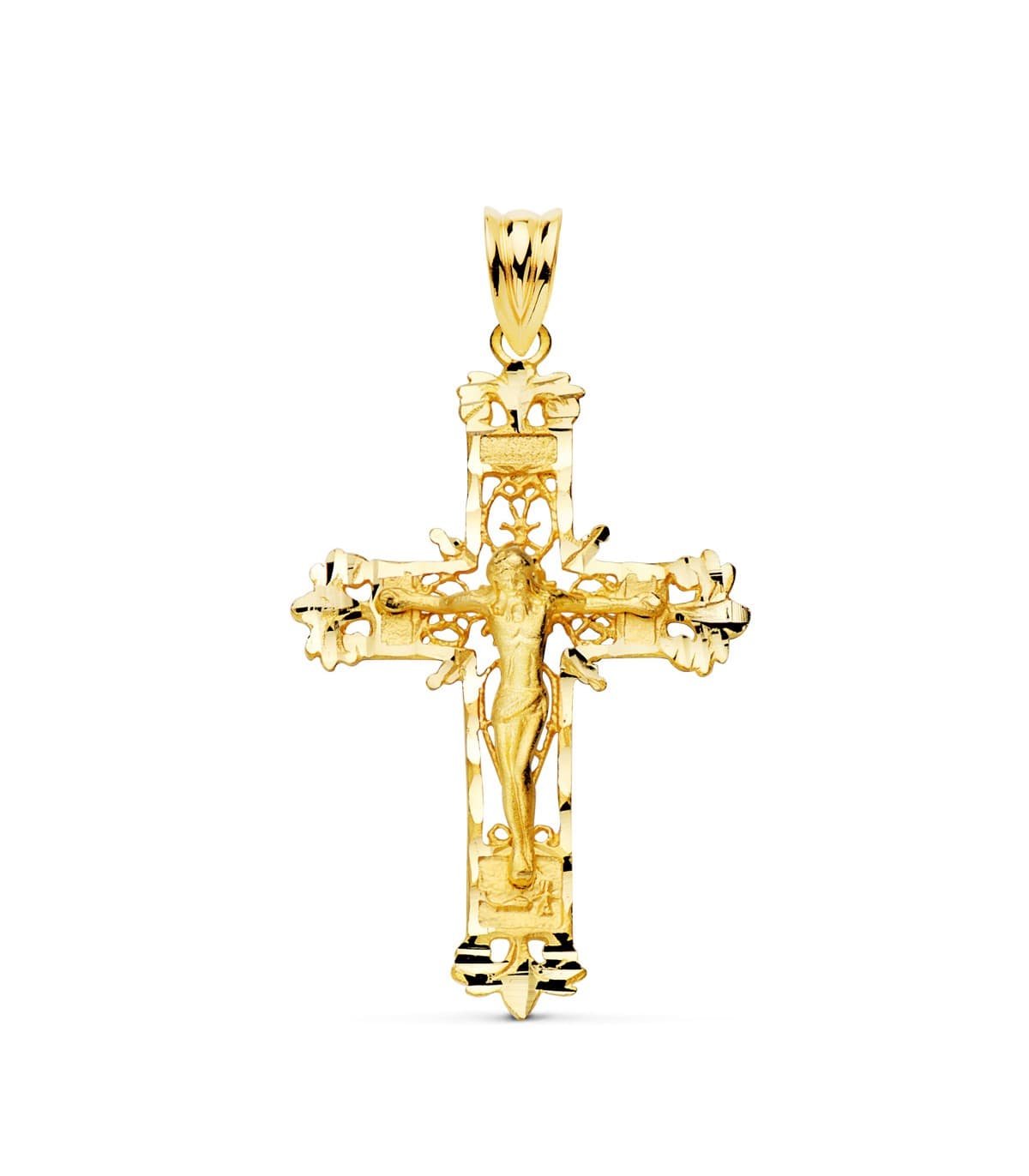 Goldkreuz mit Christus 36mm | Klassisches Kruzifix für Damen und Herren – Kreuz günstig online kaufen