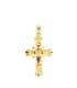 Croce smaltata 30 mm, lavorata in filigrana in oro giallo 750‰ | acquista gioielli online