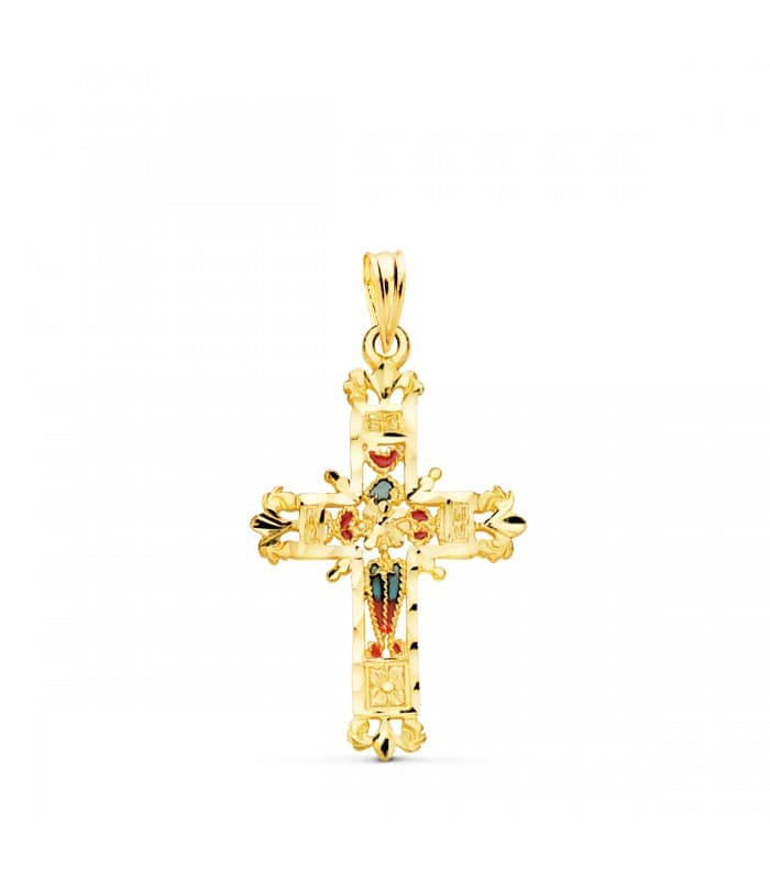 Emailliertes Kreuz, filigrane Struktur, 20 mm – klassisches Kruzifix günstig online kaufen