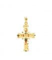 Cruz Filigrana Vidriera Oro Amarillo 18K 30mm