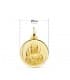 Escapulario Montserrat y Corazón de Jesús Oro 18K 20mm Bisel | colgante, medalla religiosa | joyas on line