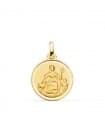 Medalla Virgen Divina Pastora Oro 18K 18mm Bisel