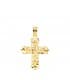 Ciondolo Croce con lavorazione a filigrana, oro giallo 18kt 27 mm | Collana con croce