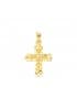 Ciondolo Croce con lavorazione a filigrana, oro giallo 18kt 22mm | Collana con croce
