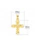Ciondolo Croce con lavorazione a filigrana, oro giallo 18kt 22mm | Collana con croce