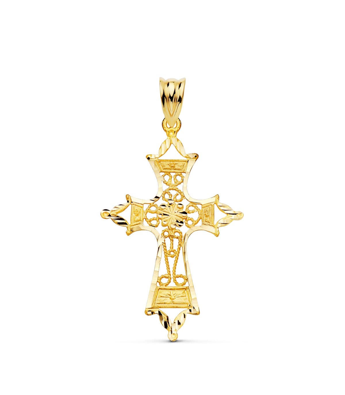 Colgantes Cruz De Latón Chapado Oro - 16 Unidades, 8x12.5 Mm, Para Hacer Joyería (Collares, Pulseras, Pendientes)