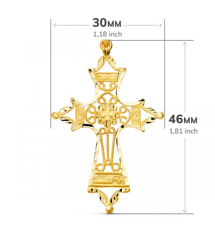 Goldkreuz P7699-140 | Klassisches Kruzifix für Damen und Herren – Kreuz günstig online kaufen