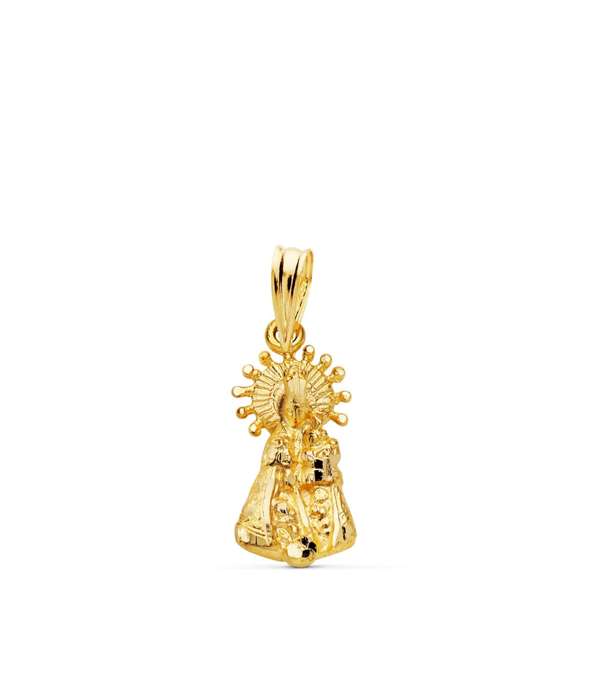 Medalla silueta Virgen Desamparados  oro 750 18 ktes | joyería online