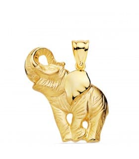 Ciondolo uomo forma di elefante oro 18kt