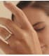 Anello di fidanzamento Vennetia Oro 750‰ 18 Kt, solitario da donna con pave di zirconi