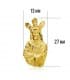 Ciondolo di Gesù 18 kt 27x13mm, medaglia sacra con figura di Cristo