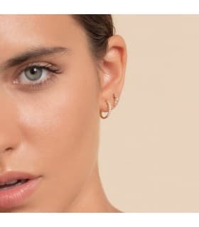 Orecchini donna a cerchio aperto oro giallo 750