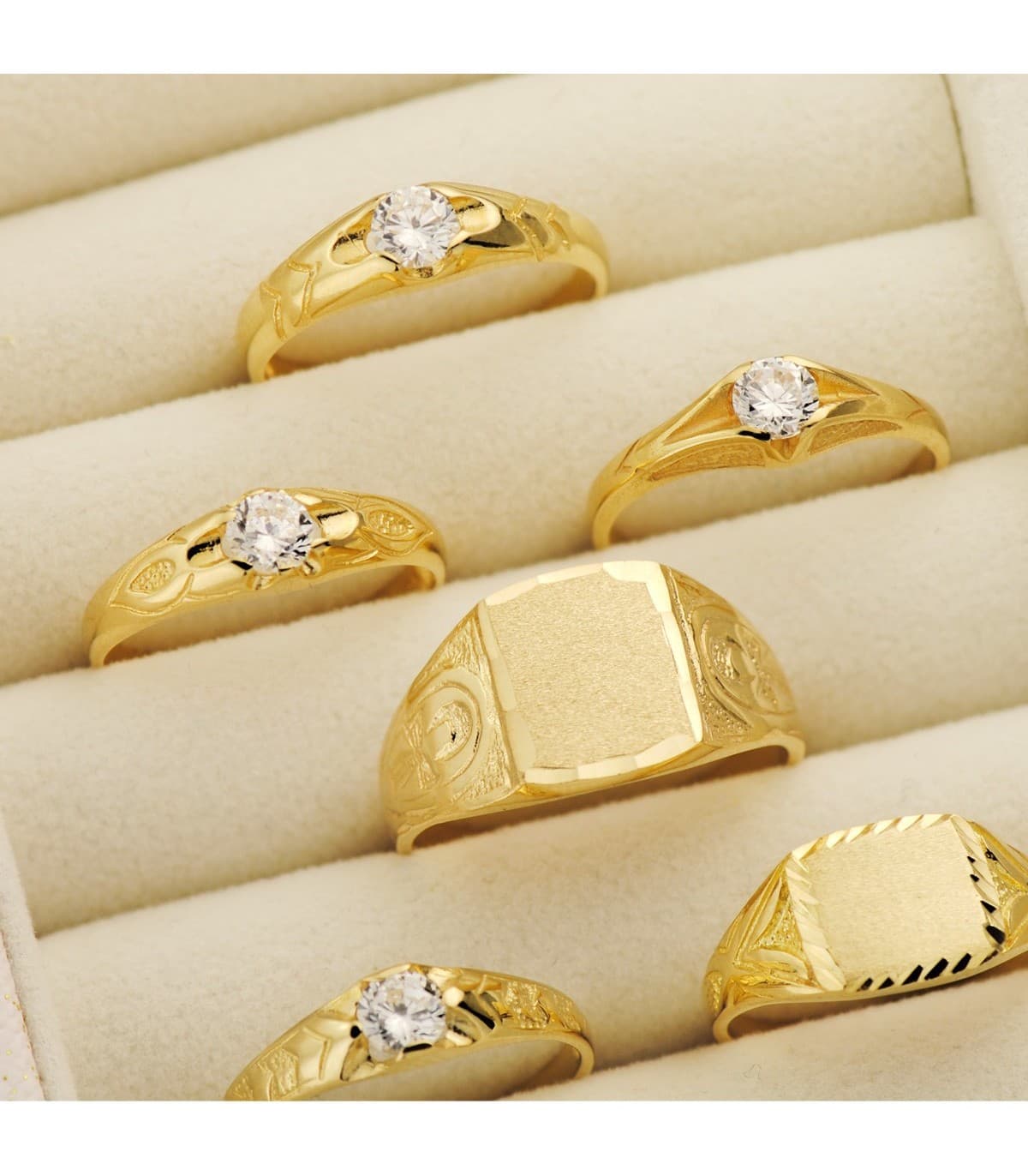 Solitario cadete macizo Borja Oro Amarillo 18K