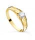 Solitario cadete macizo Bosco Oro Amarillo 18K | anillo niño primera comunión