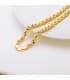 Collana maglia corda spessa in oro giallo 750, lunga 60 cm e larga 7,7 mm, con effetto intrecciato.