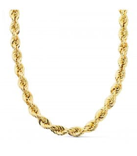 Chaîne Corde Légère Or jaune 18k 60cm 7,5mm