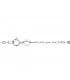 Collana a catena forzatina diamantata Oro bianco 18kt 1mm 40cm, per donna o bambina.