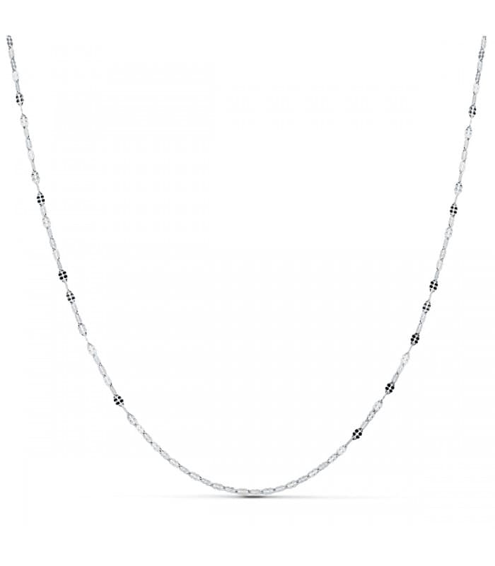 Cadena Diamantada Oro Blanco 18K 1,5 mm 40cm | collar mujer, cadenita fina