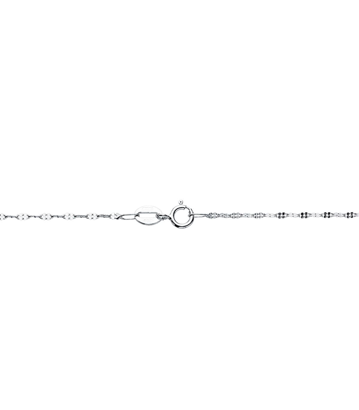 Cadena Diamantada Oro Blanco 18K 1,5 mm 40cm | collar mujer, cadenita fina