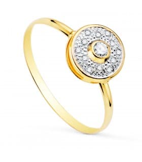 Sortija mujer oro bicolor 18K Yanet