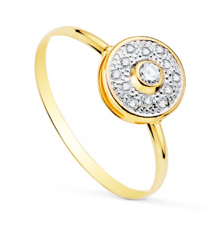 Sortija mujer oro bicolor 18K Yanet