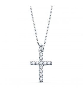 Gargantilla Cruz Diamante 0.090 Qtes. OB 18K | collar con diamantes