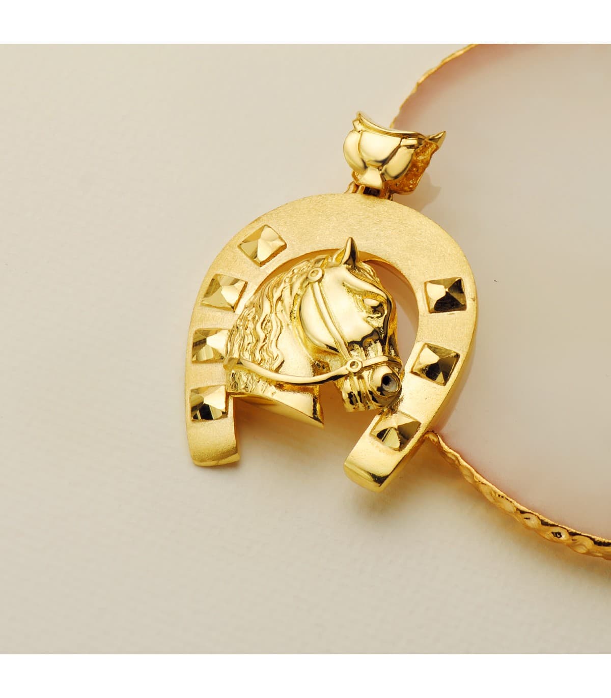 Pendentif Fer à Cheval Plaqué Or 18 Carats - Bijou Chance Neuf