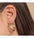 Pendientes pequeños Oro 18K Rayo